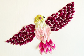 Коллажи из цветов и растений