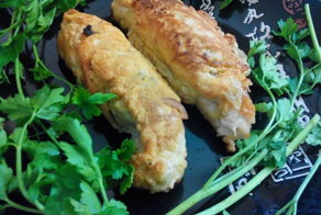 Куриная грудка с сыром и грибами