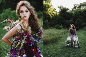 Сказочное платье из цветов 