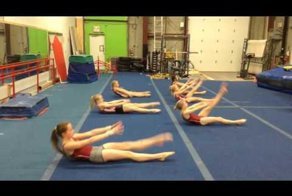 Как качают пресс гимнастки