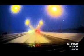 Вылетел  в кювет
