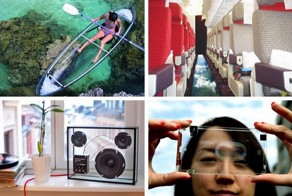 Десятка прозрачных транспортных средств и других предметов