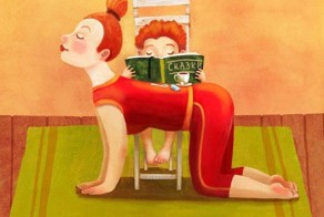 Очень добрая и душевная серия рисунков о йоге