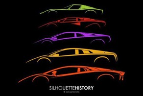 Автомобильная история в виде арт-силуэтов