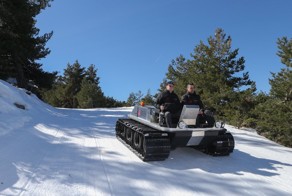 Первые испытания электрического снегохода Venturi Antarctica