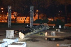 В парке Сосновка неизвестные спилили идолов Чансын