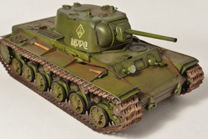 Сборная модель советского танка КВ-1 от начинающего любителя-моделиста