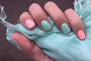 Нежный вариант в пастельных тонах