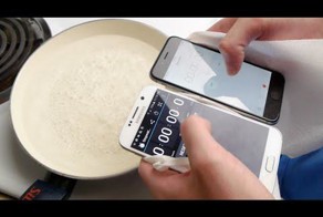 Galaxy S6 и IPhone 6 сварили в кипятке
