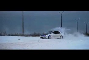 Mitsubishi Lancer Evolution - Winter drift show 