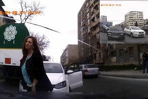 Дамочка на встречке в Баку