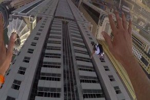 Захватывающие прыжки с небоскреба в Дубаи