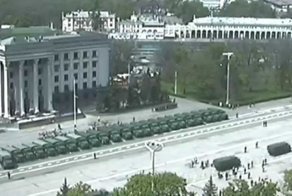 Сегодня у Дома Профсоюзов в Одессе состоялся развод силовиков