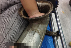 Неприятный инцидент с мясорубкой