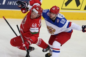 Чемпионат мира. Хоккей. Россия разгромила Беларусь 7-0