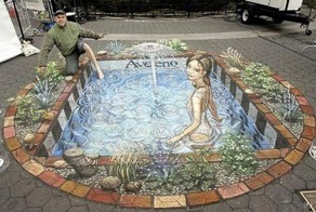 3d рисунки на асфальте