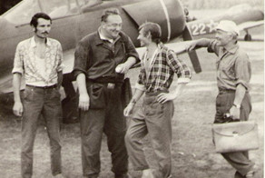 Леонид Быков и Алексей Смирнов на съёмках "В бой идут одни старики"