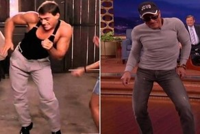 Жан Клод Ван Дамм исполнил танец из кинофильма «Кикбоксер»