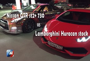 Lamborghini Huracan stock vs Nissan GTR st2+ 730