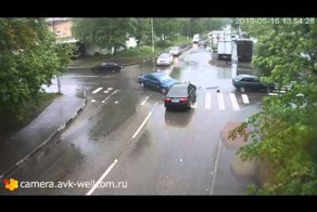 Авария на знаметитом перекрестке в Люберцах 