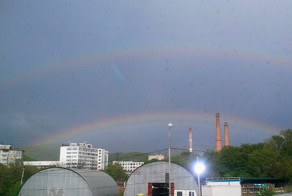 Тройная радуга во Владивостоке (20.05.2015)