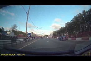 Замес грузовиком в Московской области