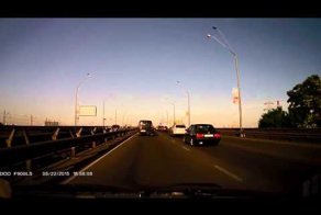 Столкновение в левой полосе