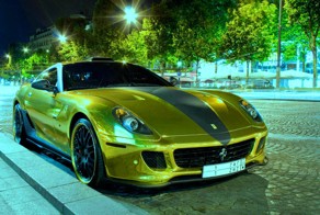Gold Ferrari