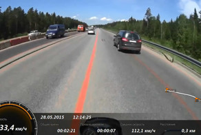 На этот раз мотоциклисту повезло