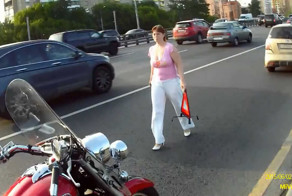 Небольшое ДТП с мотоциклистом