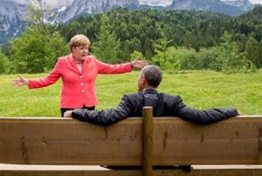 Меркель-танцор и вальяжный Обама