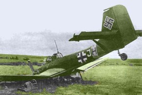 Сбил гранатой бомбардировщик Ju-87