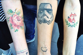 Татуировки крестиком 