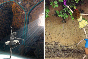 Рисунки на фотографиях из путешествий 