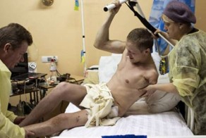 Раненые солдаты Украины