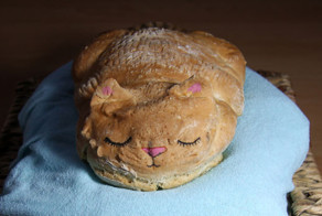 Хлеб в виде котиков