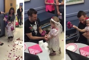 4-летняя пациентка больная раком встретила самого доброго медбрата