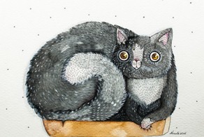 Акварельные коты и кошки