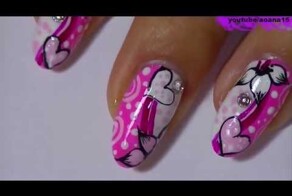 Дизайн ногтей с сердечками. Маникюр для влюбленной девушки