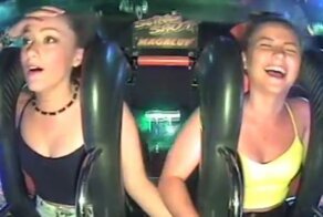 Ирландка теряет сознание на аттракционе