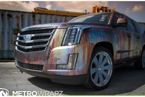 Cadillac Escalade обтянули в "ржавую" пленку