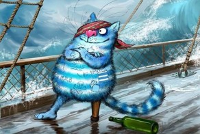 Синие коты художницы Ирины Зенюк