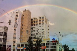 Яркая радуга над Вологдой
