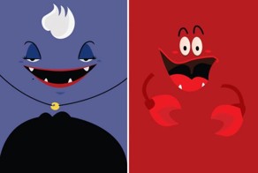 Минималистичные рисунки персонажей диснеевских сказок