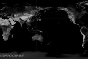 Все ядерные взрывы в истории человечества на одной карте