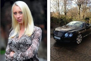 Девушка оставила Bentley на автомойке (4 фото)