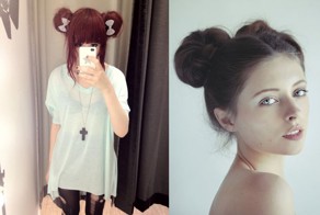 Девушки со всего мира вспоминают былое и завязывают себе два милых пучка на макушке