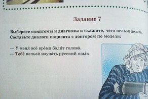 Безумие в иностранных учебниках русского языка