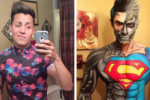 Невероятные перевоплощения в супергероев с помощью косметики