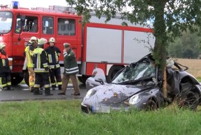Смертельное столкновение с деревом на Porsche